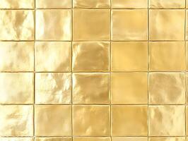 Grid of Square Gold Tiles photo