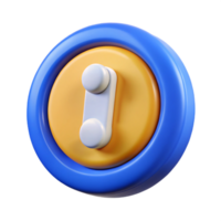 Colorful 3D Exclamatory Point Button Icon png