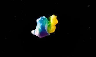 A rainbow colored object floating in the air video