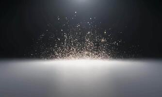 A spark of sparks is falling from the top of a table video