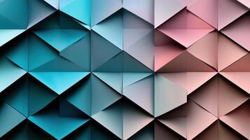 A colorful geometric pattern made of triangles photo