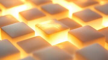 A close up of a bunch of white cubes photo