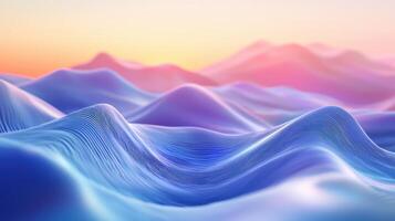 A blue ocean with mountains in the background photo
