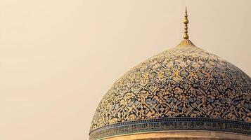 A close up of a dome with intricate designs photo