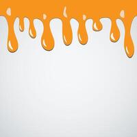 Dripping honey Melting drop Flowing liquid isolated on white background template design vector