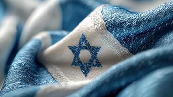 Israeli flag close up photo