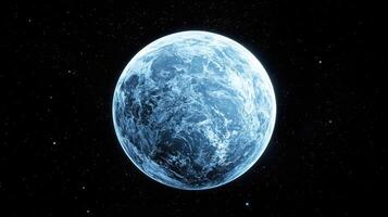 An image of a blue planet in space photo