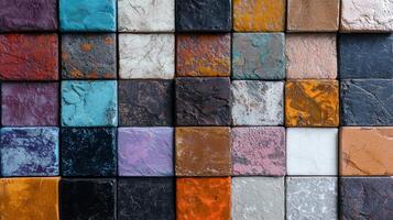 A large collection of colorful tiles photo