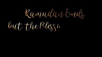 Eid lettering text for celebrating the end of Ramadan with blessings. Suitable for greeting cards, social media posts, and decorations. video