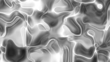 Plastic animation background features black and white abstract swirling liquid pattern. Suitable for motion graphics, presentations, and digital designs. video