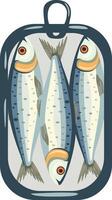 Three Sardines in a Can vector