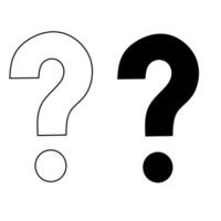 illustration of black and white question marks symbolizing curiosity, doubt, and inquiry. Perfect for concepts of uncertainty, problem-solving, and brainstorming vector