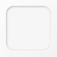 White wood free uncoated paper rough textured with 3D rounded square frame paper cut style graphic illustration have blank space. vector