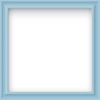 Light blue square frame on white background graphic illustration. Blank picture frame. vector