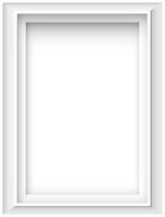 Blank white vertical frame background graphic illustration. Blank picture frame template. vector