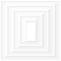 Abstract 3D white color rectangle shape pattern paper cut style on square background graphic illustration. vector
