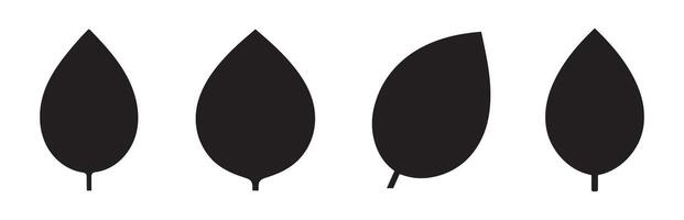 Leaf icon set. Leaves icon. Leaves of trees and plants. Leaf sign and symbol for app and website. vector