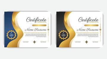 Print ready creative and colorful diploma certificate, Modern award design, certificate template, elegant gold diploma certificate abstract design vector