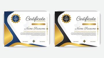 Simple and clean colorful background, Modern award design, certificate template, elegant gold diploma certificate design, Print ready creative and colorful diploma certificate vector
