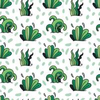 Hand drawn grass seamless pattern vector