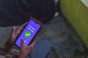 Successful Mobile Payment Confirmation on Smartphone photo