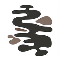 Artisanal Style Organic Shapes Pattern Design with white background vector