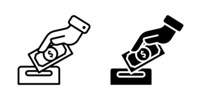 Charity icon set.for mobile concept and web design on white background vector