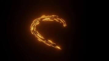 Bright rotating light animation with striped texture on dark background video