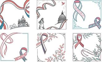 A set of four different types of ribbons vector