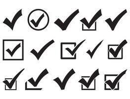 Check Mark silhouette white background vector