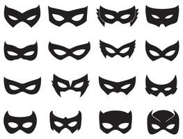 SUPER HERO MASK SILHOUETTE WHITE BACKGROUND vector