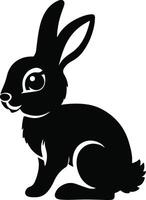 Abstract Rabbit Silhouette Illustration vector