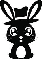 Modern Rabbit Silhouette Graphic vector