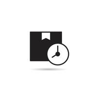 box and clock icon vector