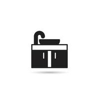 sink and counter icon vector