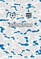 abstract blue pattern with halftone for sports jersey sublimation design vector