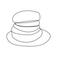 International hamburger day simple line vector