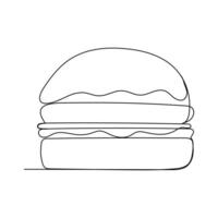 Continuous line drawing International Burger Day background hamburger day vector
