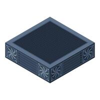 Isometric server, Server racks Server boxes isolated. Network server room. Computer network technology. illustration vector