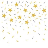 Shimmering Golden and Silver Confetti Sparkling Party Theme vector