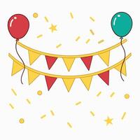 Elegant Party Background with Gold Confetti and Balloons vector