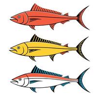 Ocean Fish Silhouette Pack Featuring Swordfish, Grouper, Snapper, and Haddock vector
