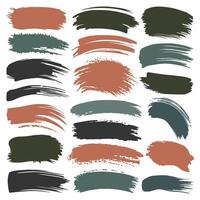 collection of colorful brush strokes in flat style perfect for digital design projects and creativity vector