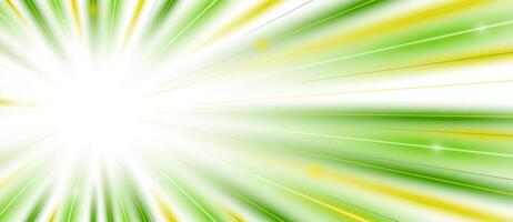 Dynamic speed lines and futuristic light green trails. Abstract illustration featuring glowing streaks, blur effects and acceleration themes. Great for banners, wallpapers and racing graphics. vector