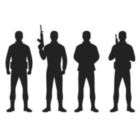 Covert Operations Stealth and Combat Silhouette Pack vector