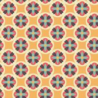 Seamless floral pattern in retro style vector