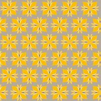 Vintage geometric pattern with floral elements. vector