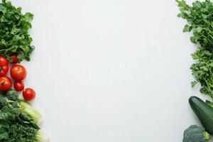 Fresh Vegetables on White Background photo