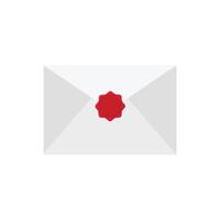 Mail Envelope with Wax Seal Flat Illustration. Cartoon Clean Icon Design Element on Isolated White Background vector