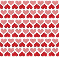Heart shape symbol - red hearts seamless repeatable pattern texture background vector